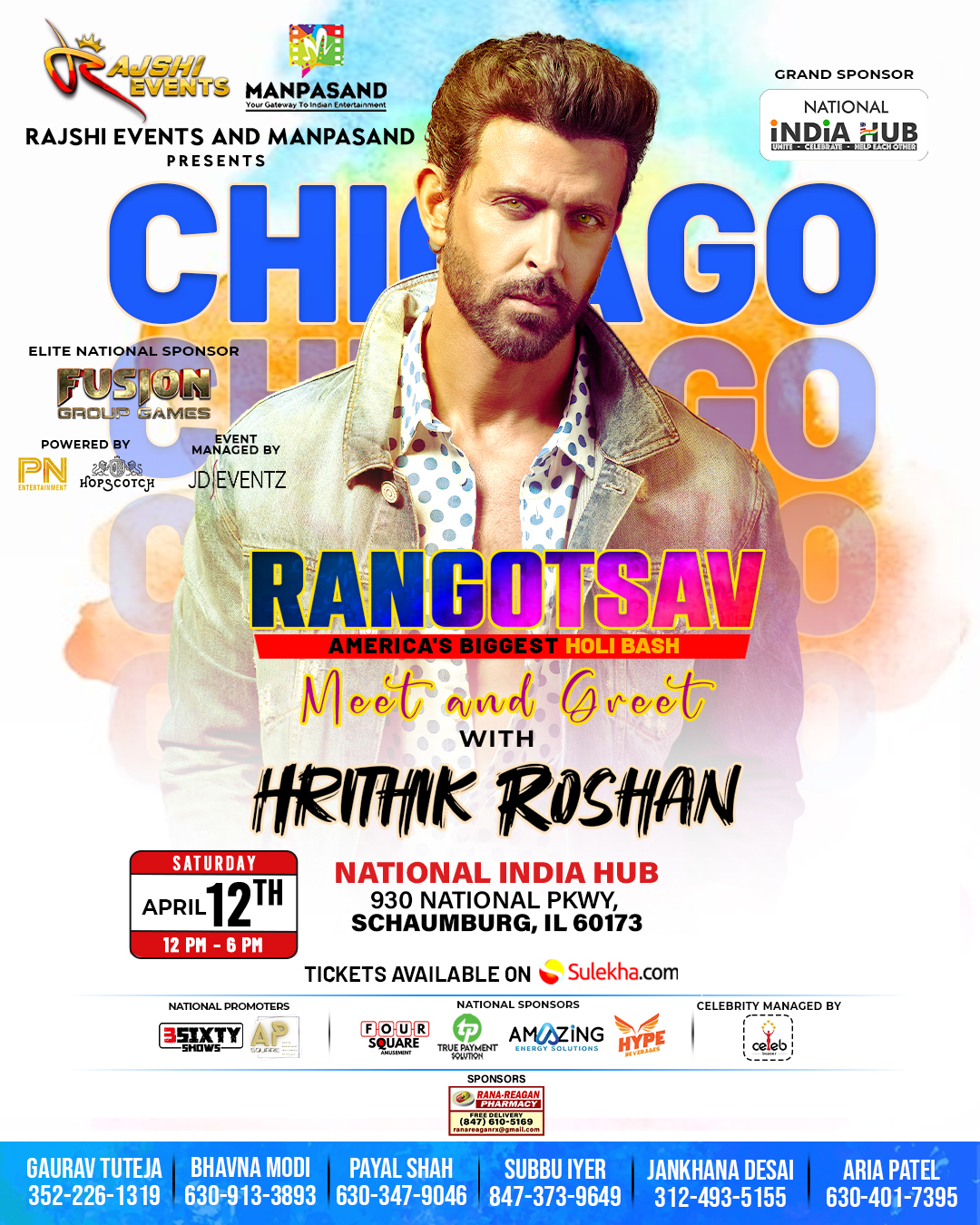 Hrithik Roshan Dallas Meet & Greet Rangotsav