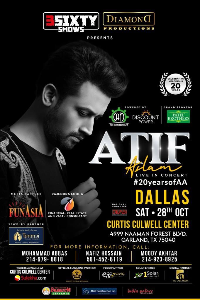 ATIF ASLAM LIVE IN DALLAS
