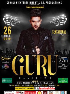 Guru Randhawa Sensational Tour Dallas